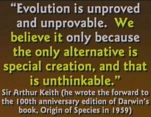 Evolution is not proven and cannot be proven.